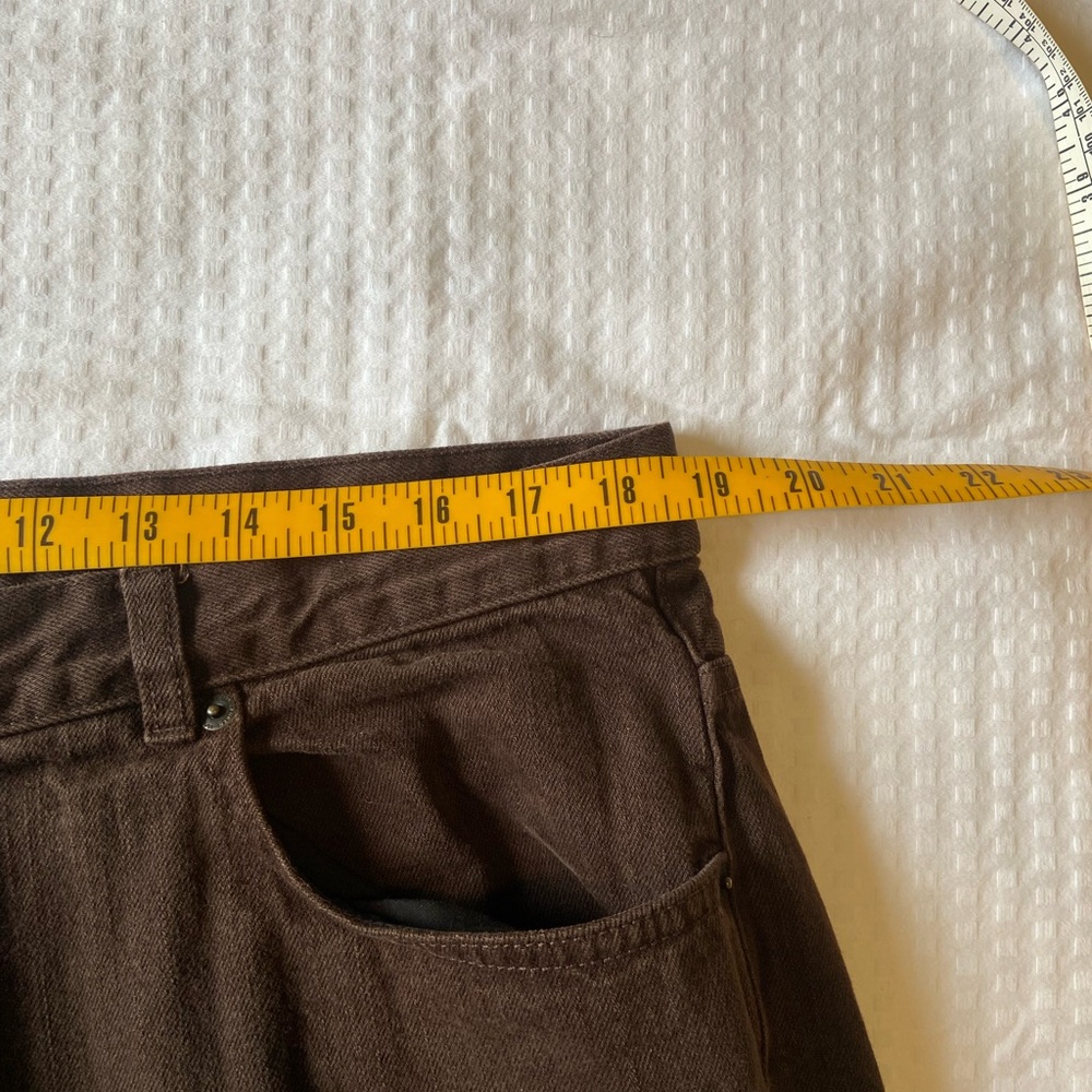 Ralph Lauren Jeans Co Chocolate Brown Straight Leg Denim Jeans Sz 16W - Picture 8 of 9